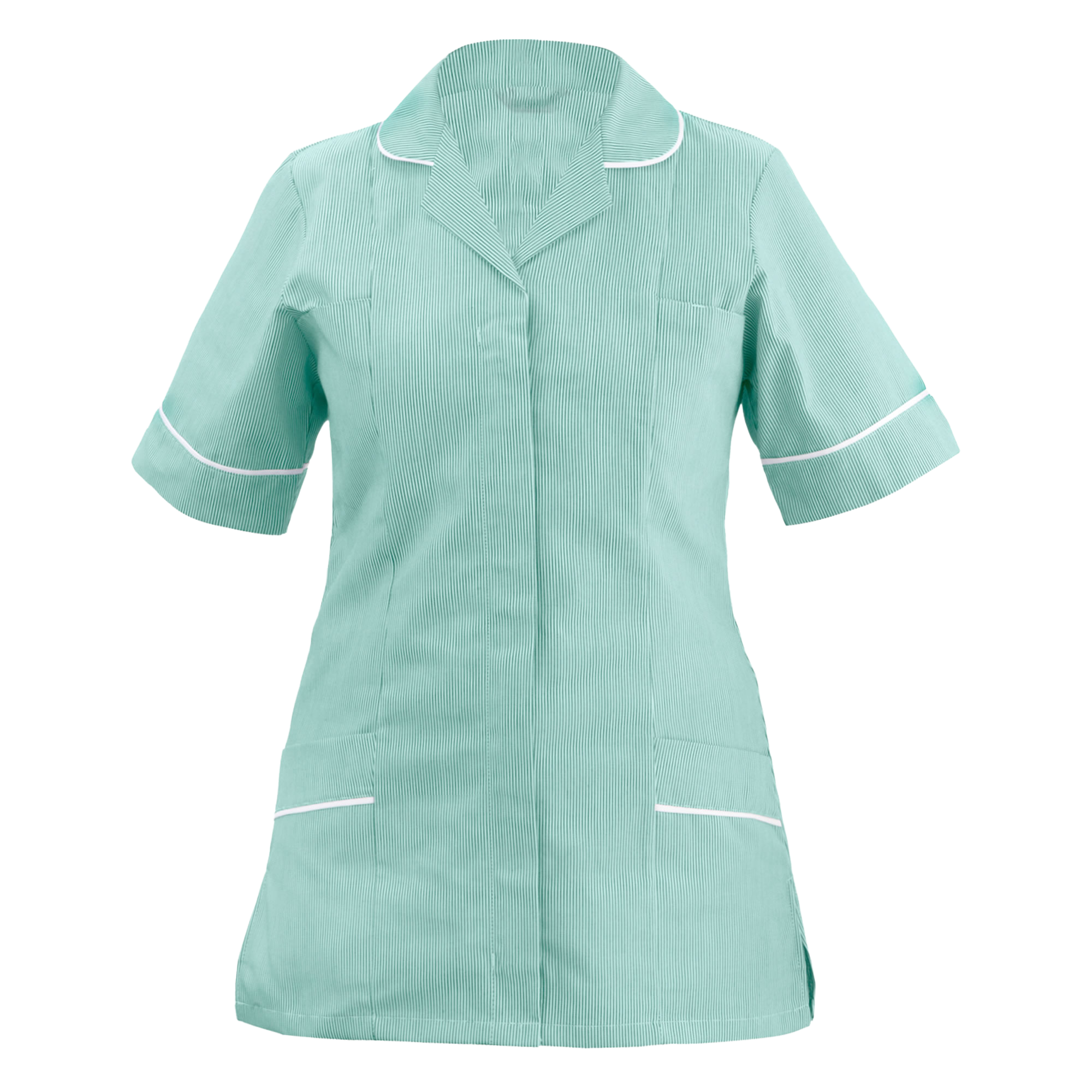 Damen Premium Streifen Tunika Mehrere Taschen Healthcare Krankenhaus Pflege Heim - Bild 2 von 4