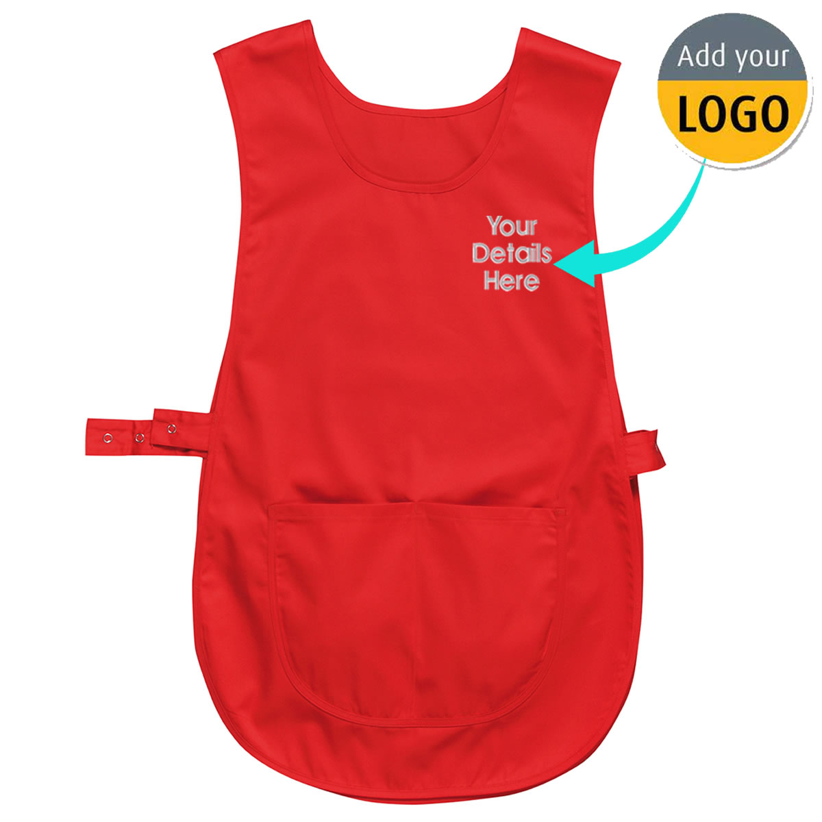 Personalised Embroidered Tabard with Pocket Ladies Workwear Apron Bar Cleaning - Picture 8 of 8
