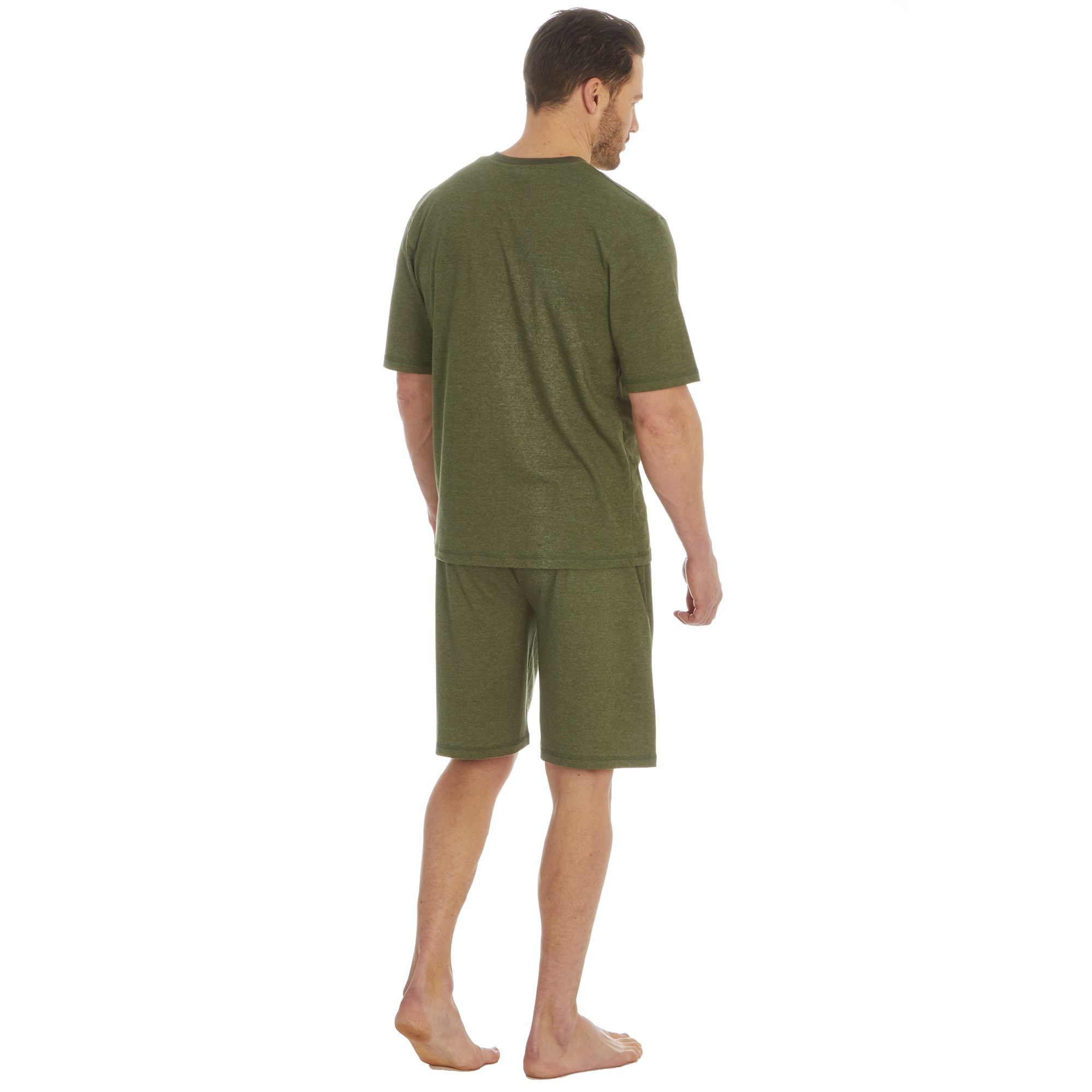 Cargo Bay Mens V Neck T-Shirt & Short Set Nightwear Cotton V Neck Pyjama Set - Picture 10 of 18