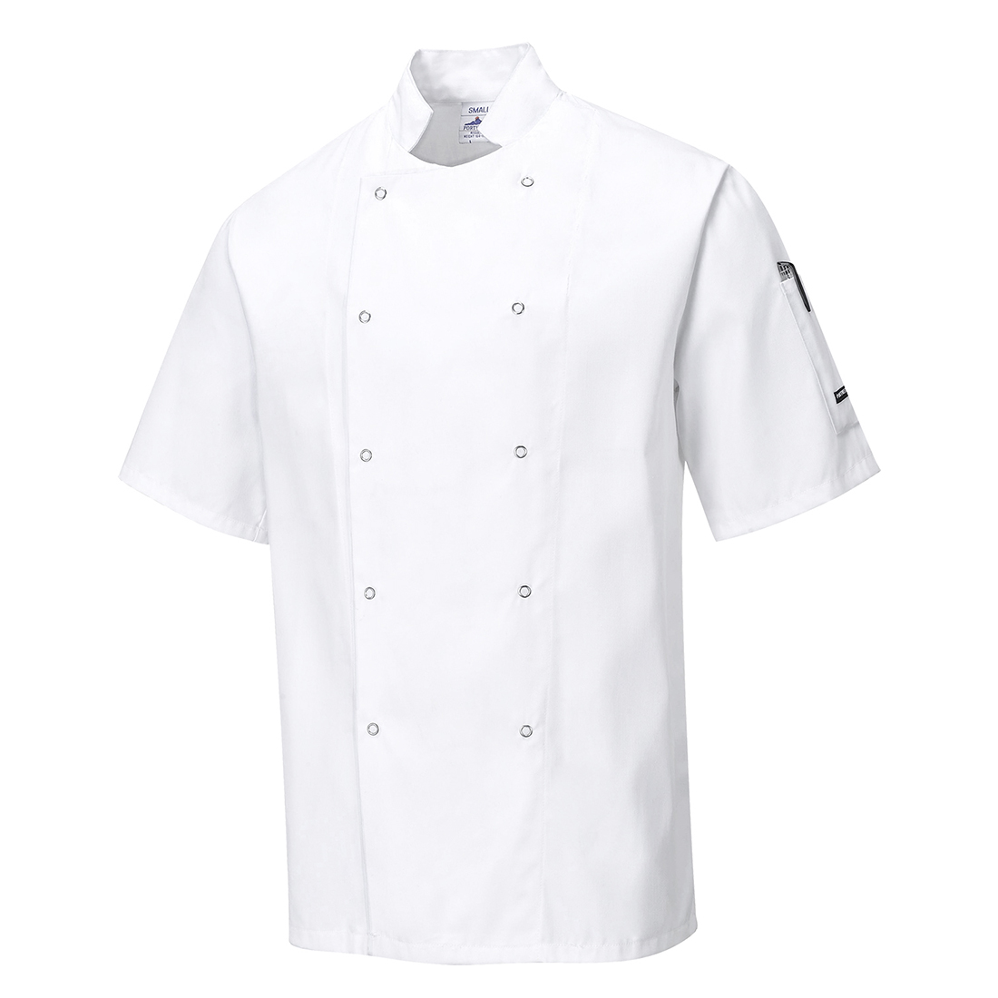 Chaqueta de chefs unisex para hombre industria alimentaria catering chef Portwest top ligero - Imagen 6 de 10