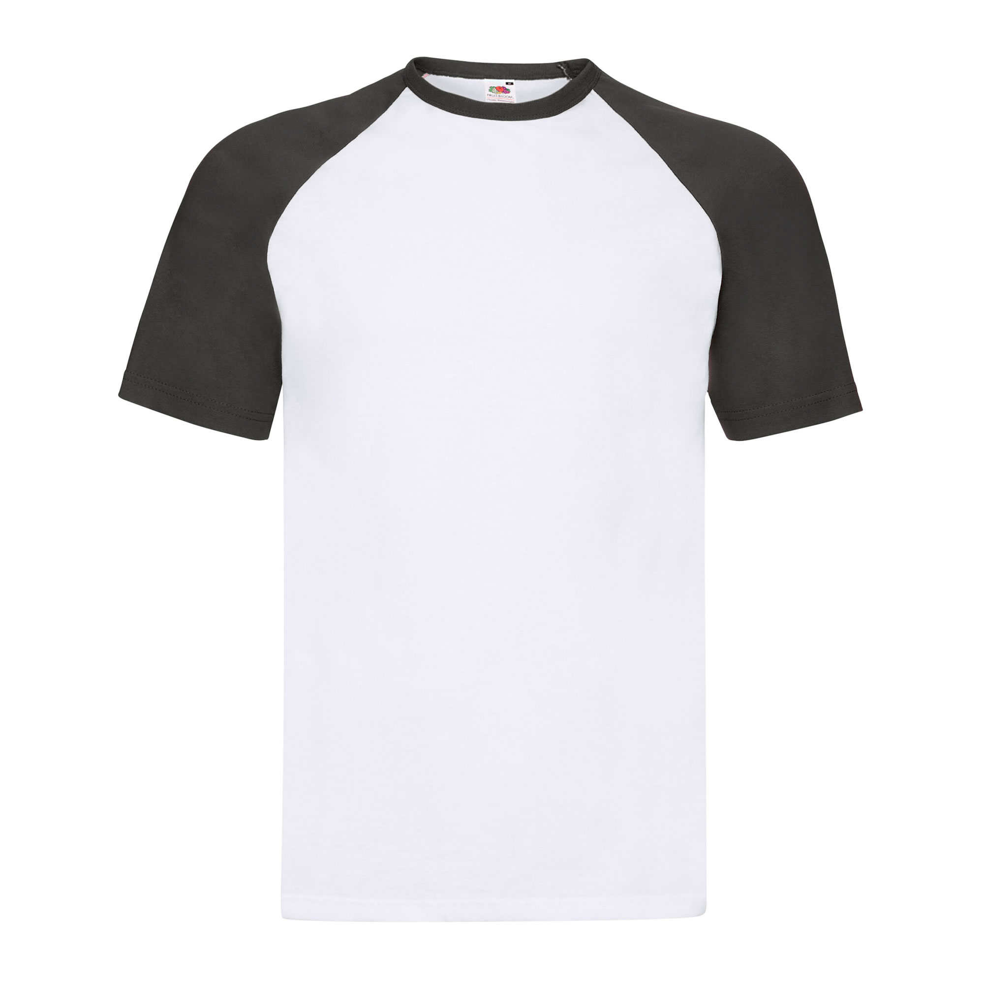 Fruit Of The Loom Contrast Cotton Raglan Short Sleeve Baseball T-Shirt