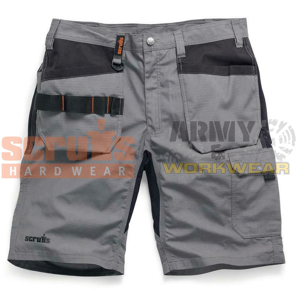 Scruffs Trade Flex Holster Shorts Graphite Slim Fit Hard Wearing Ripstop Stretch - Picture 5 of 5