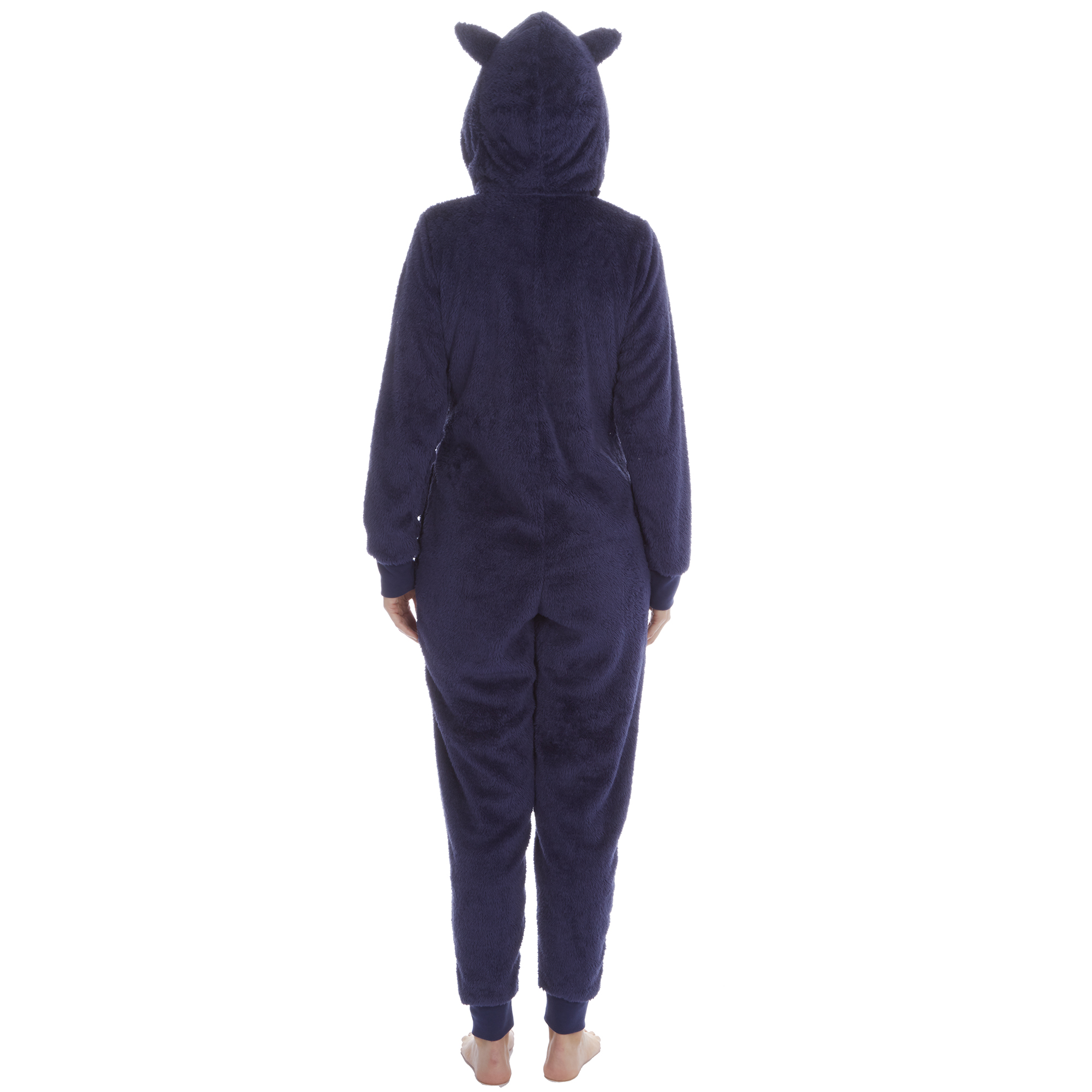 Mens Ladies Soft Fleece Onezee Cuff Snuggle Hooded All In One Jumpsuit ...