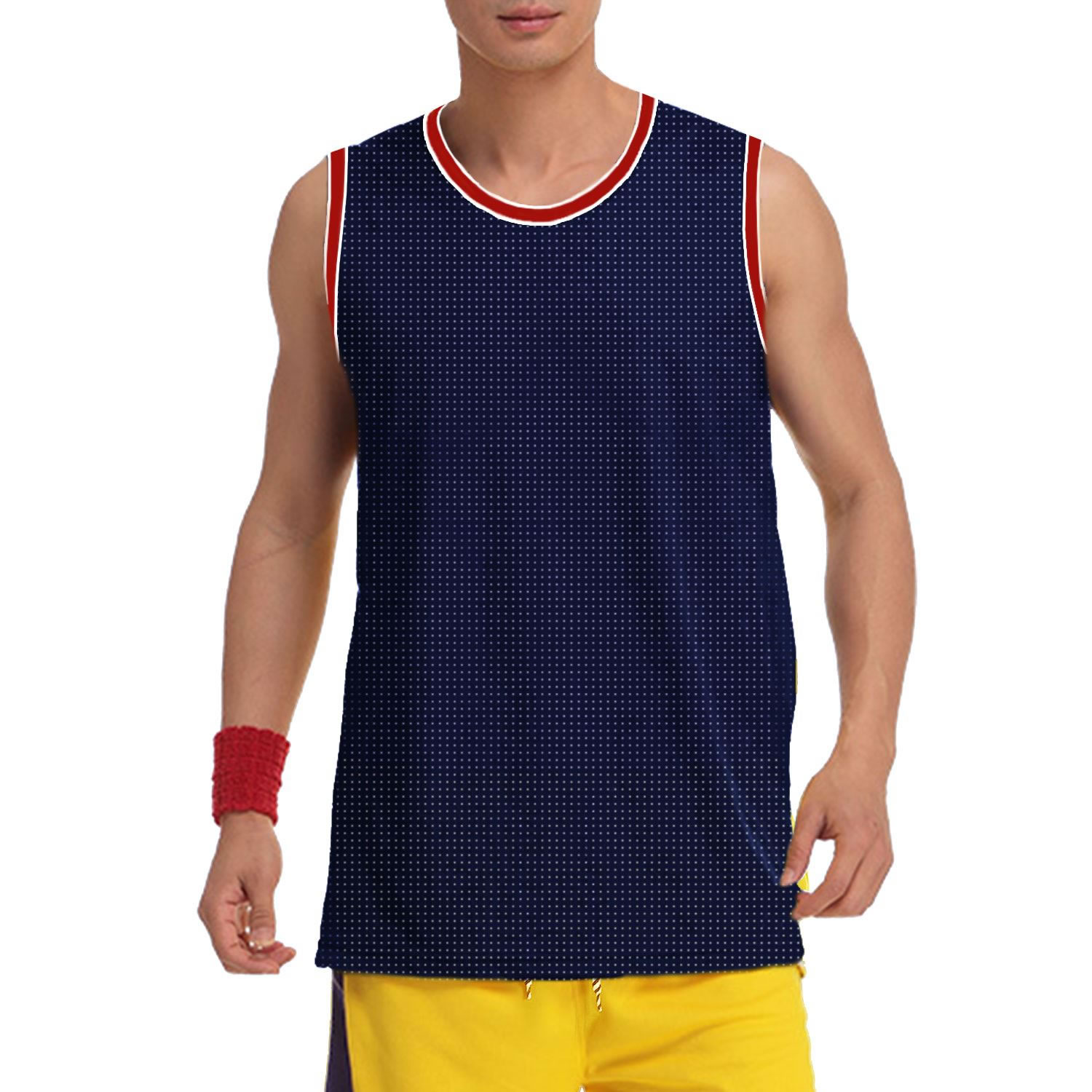 Gilet da uomo maniche in rete palestra allenamento basket muscolo traspirante estate - Foto 3 di 7