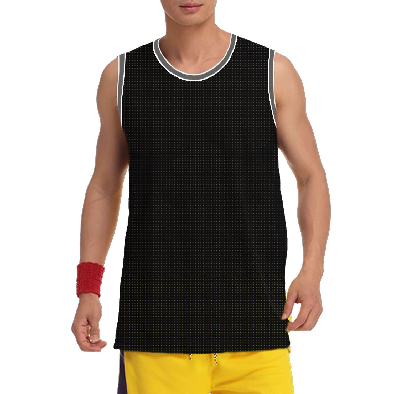 Gilet da uomo maniche in rete palestra allenamento basket muscolo traspirante estate - Foto 2 di 7