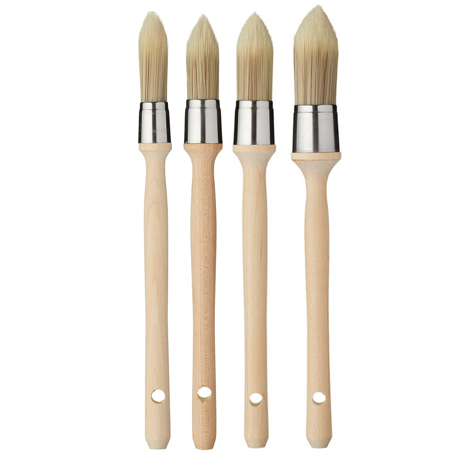 ProDec Pointed Round Sash Brush Set Synthetic Filaments Fine Finish Cutting In - Picture 16 of 18