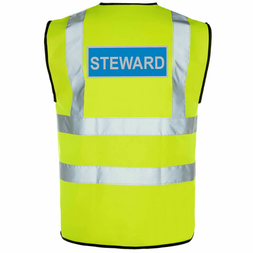Hi Vis Reflective Back Logo SECURITY, RECOVERY Vest Viz Waistcoat Safety Work - Picture 8 of 15