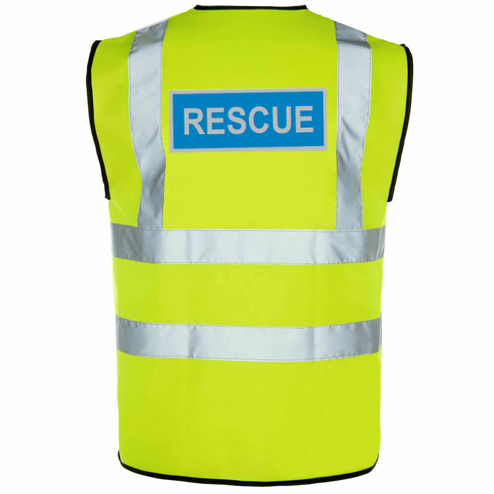 Hi Vis Reflective Back Logo SECURITY, RECOVERY Vest Viz Waistcoat Safety Work - Picture 14 of 15