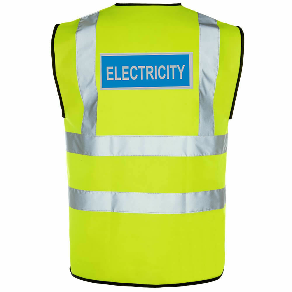 Hi Vis Reflective Back Logo SECURITY RECOVERY Vest Viz Waistcoat Safety Work 