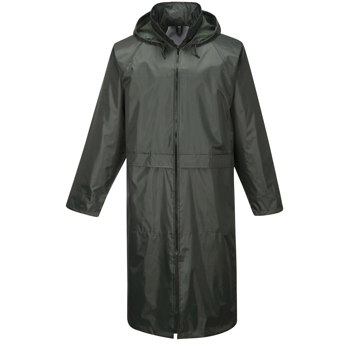 Mens Long Waterproof Jacket Hooded Lightweight Outdoor Classic Outdoor ...