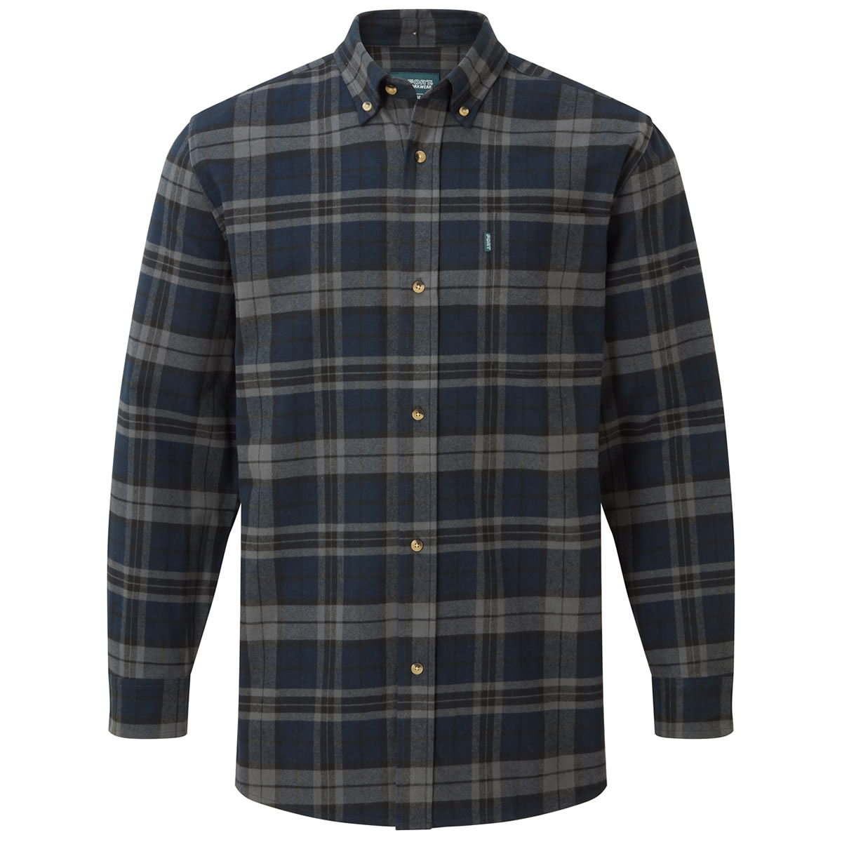 143 Fort Mens Cotton Check Work Shirt Workwear Yarn Dyed Country Casual Tops - Picture 2 of 2