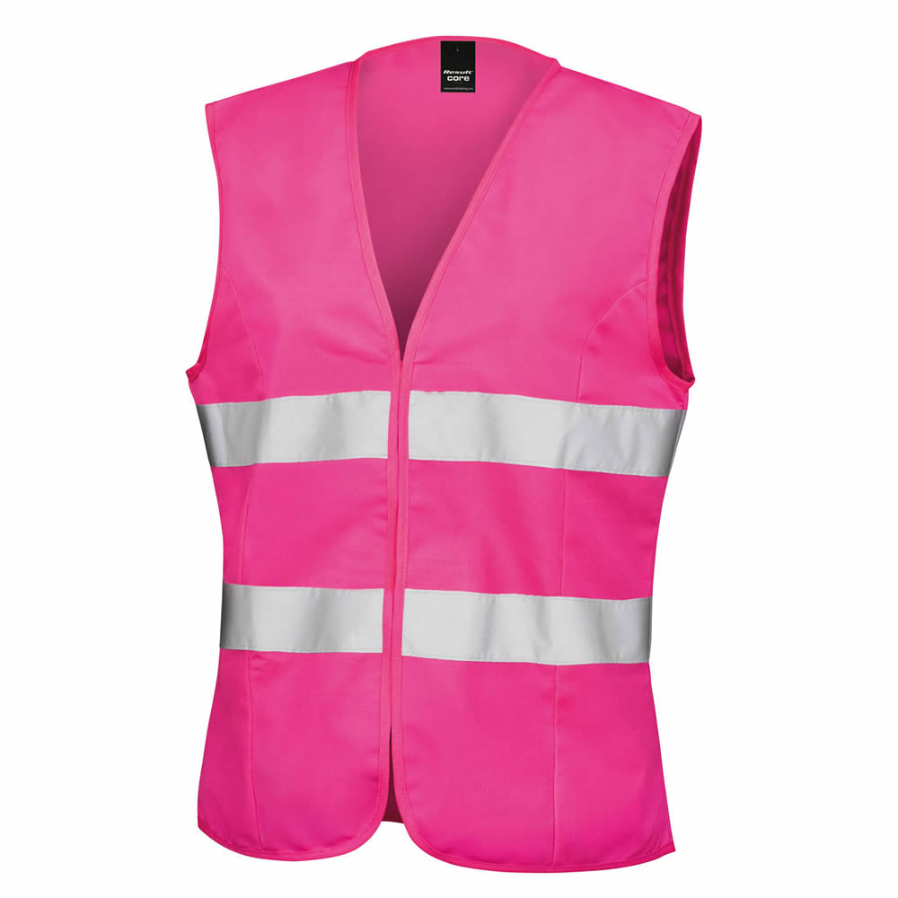 Result Core Womens Hi Viz Tabard R334F-Ladies Safetywear Waistcoat Security Vest 