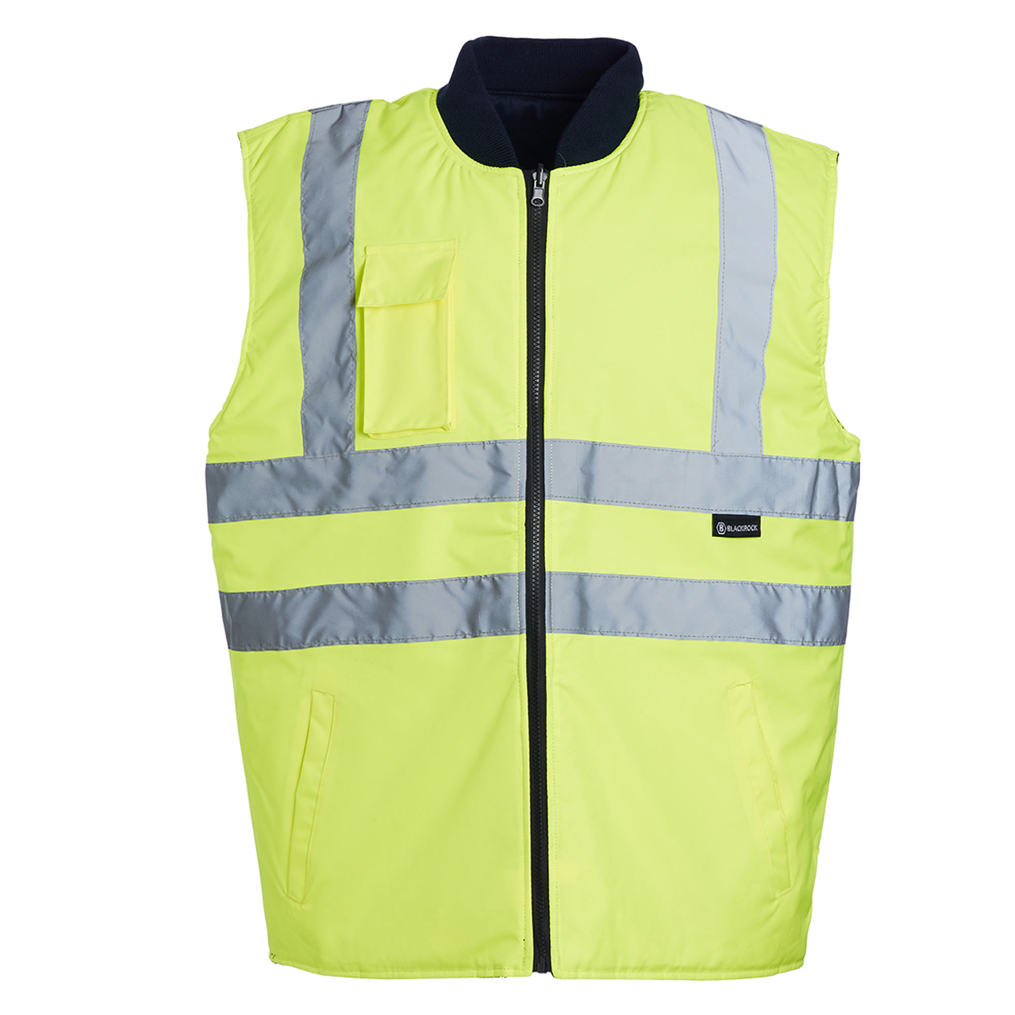 Tuf Heavy Duty Reversible Mens High Hi Viz Vis Body Warmer Gilet Vest Bodywarmer - Bild 13 von 13