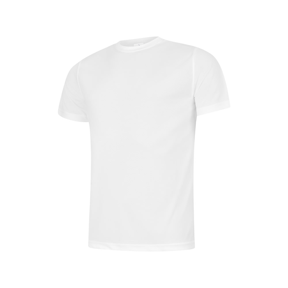 Men's Ultra Cool T-Shirt Textured Breathable Sports Light Polyester Casual Tee 