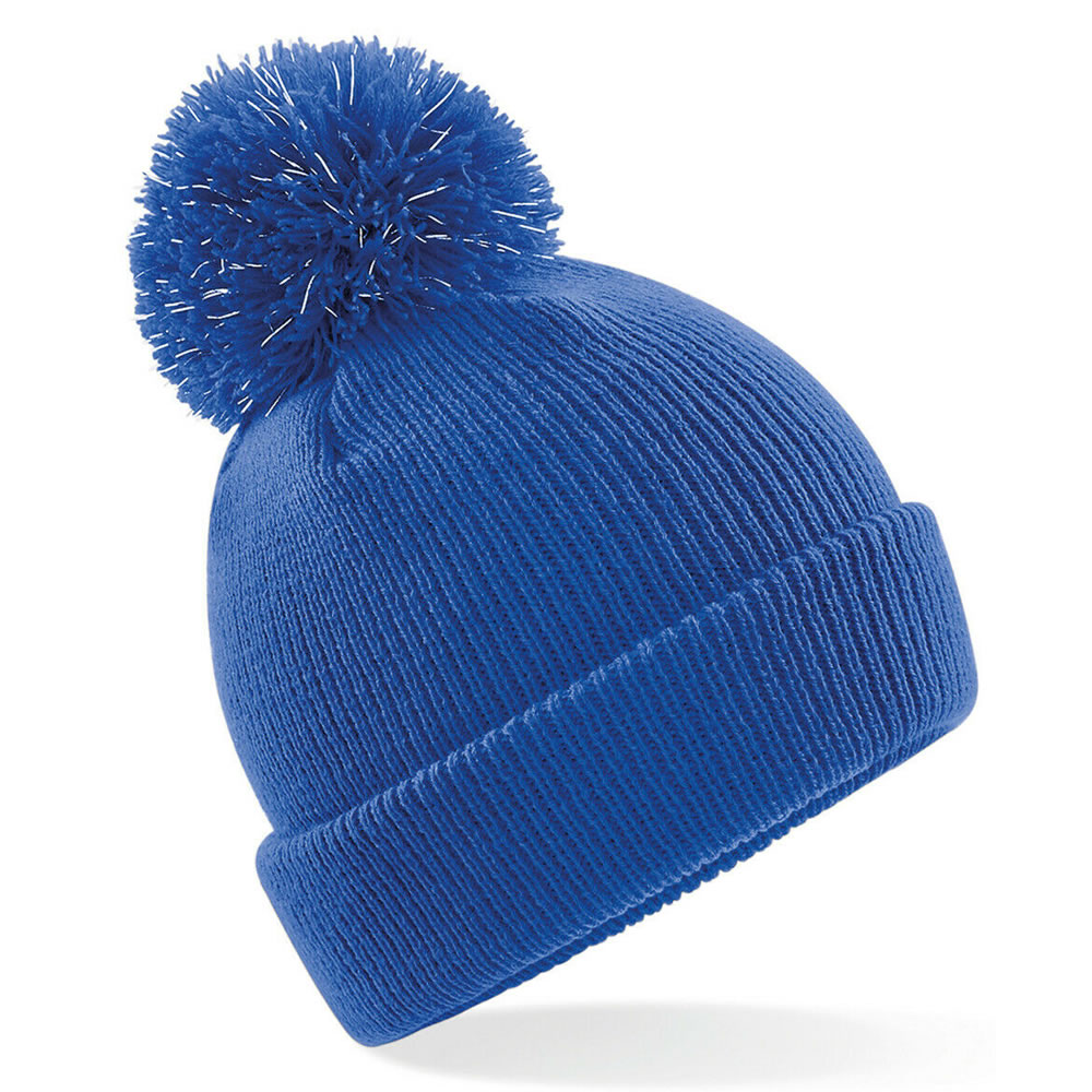 Niños Bobble Gorro Sombrero Beechfield Niños Niñas Reflectante Invierno Cálido Liso - Imagen 6 de 10