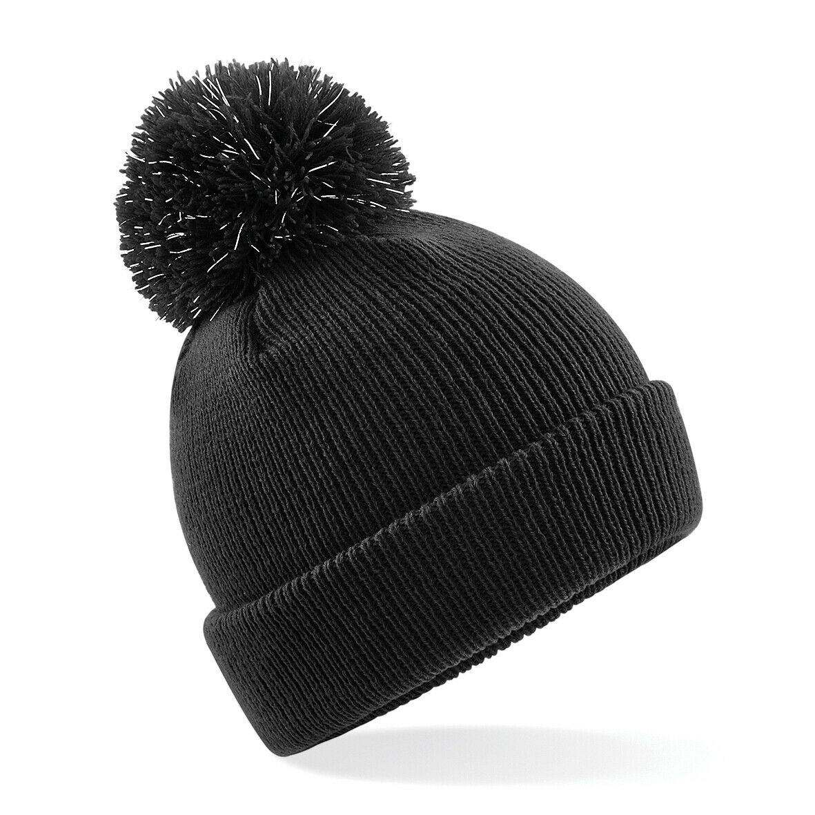 Niños Bobble Gorro Sombrero Beechfield Niños Niñas Reflectante Invierno Cálido Liso - Imagen 4 de 10
