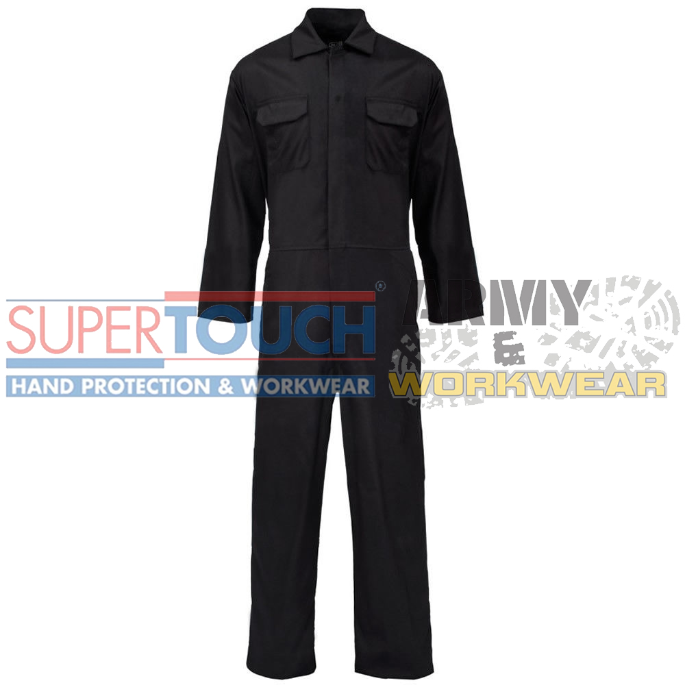 Boilersuit Overall Coverall Mens Workwear Stud Front Mechanic Student College - Picture 7 of 7