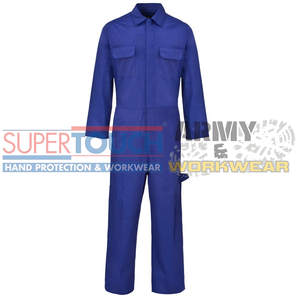 Boilersuit Overall Coverall Mens Workwear Stud Front Mechanic Student College - Picture 3 of 7