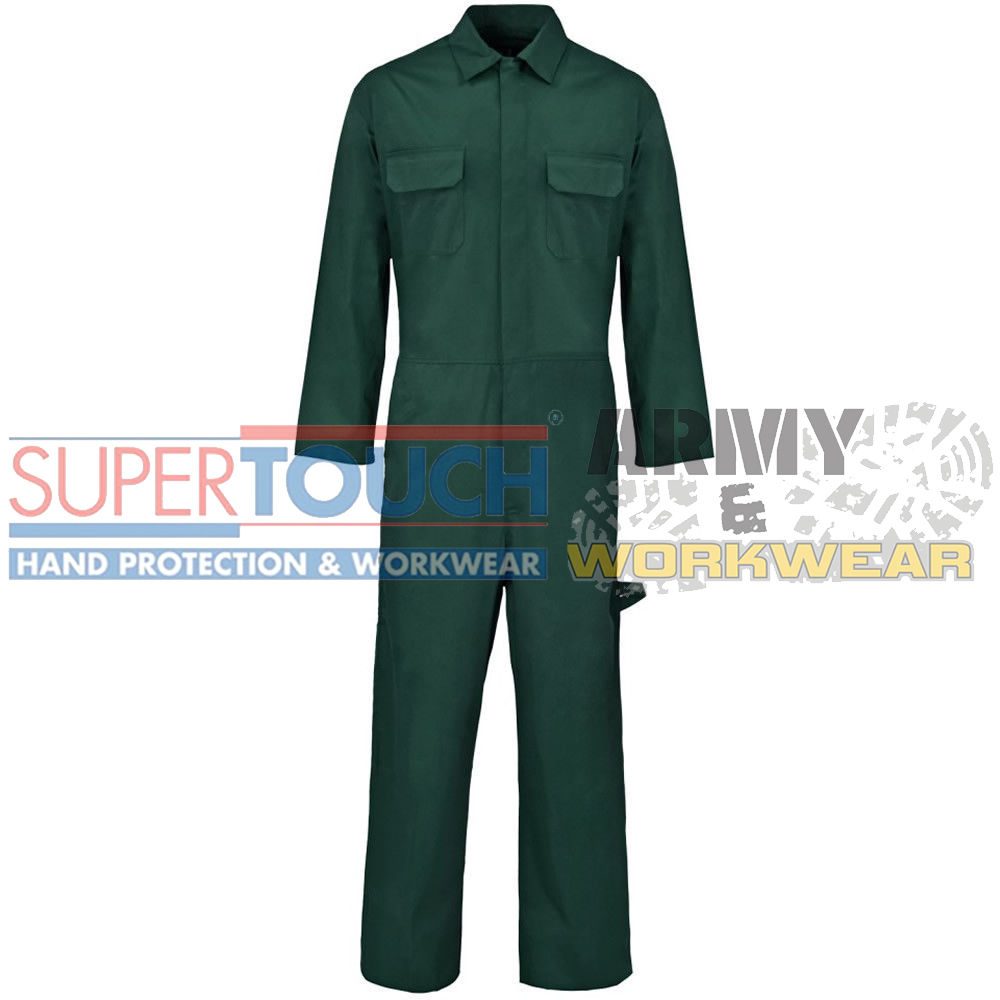 Boilersuit Overall Coverall Mens Workwear Stud Front Mechanic Student College - Picture 5 of 7