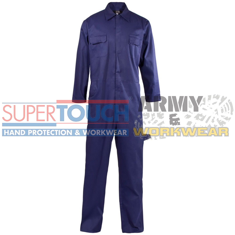 Boilersuit Overall Coverall Mens Workwear Stud Front Mechanic Student College - Picture 2 of 7