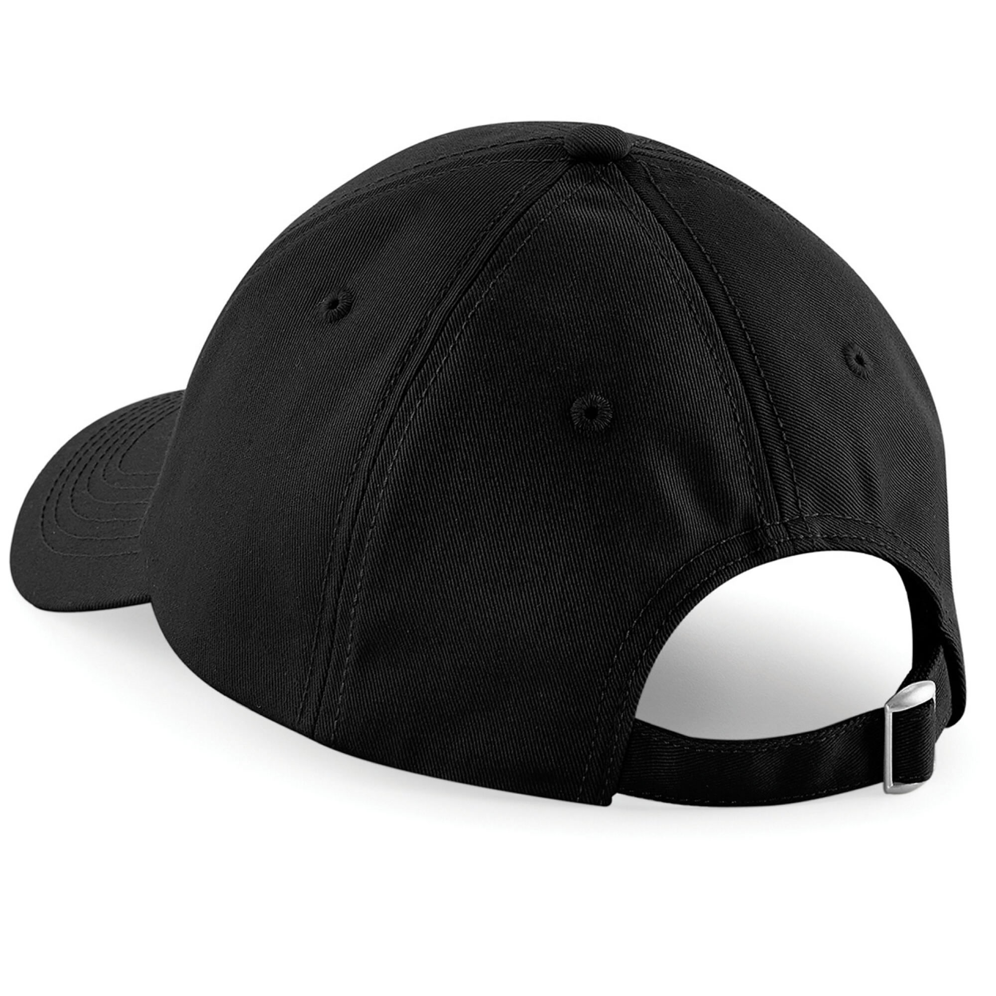 Beechfield Authentic Baseball Cap Hat 6 Panel Curved Peak Vented Buckle Adjuster - Picture 7 of 12