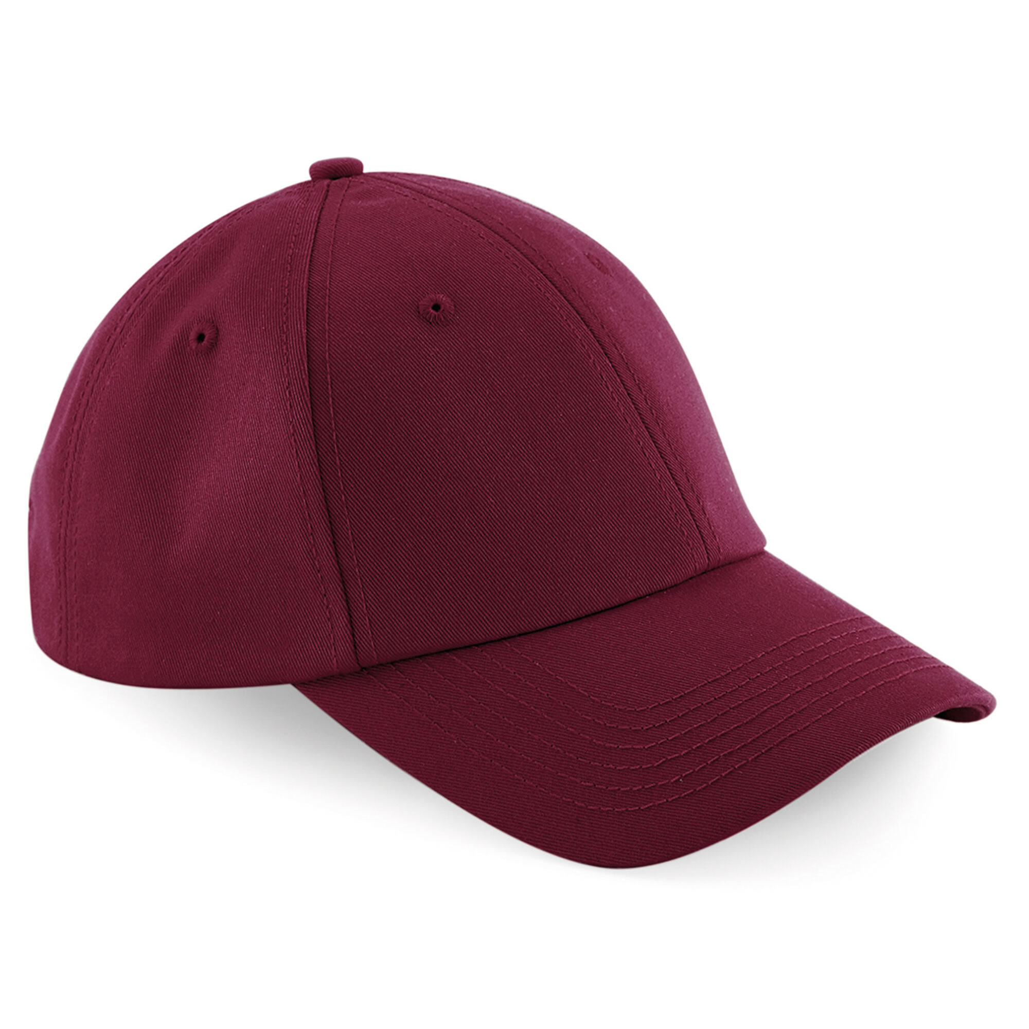 Beechfield Authentic Baseball Cap Hat 6 Panel Curved Peak Vented Buckle Adjuster - Picture 11 of 12