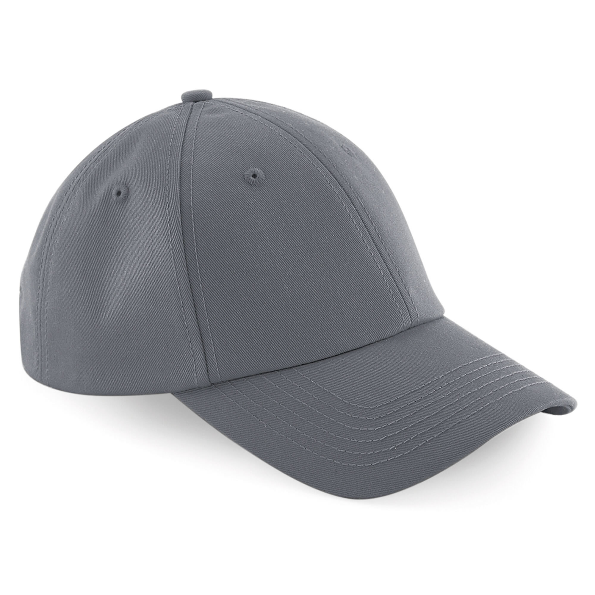 Beechfield Authentic Baseball Cap Hat 6 Panel Curved Peak Vented Buckle Adjuster - Picture 12 of 12