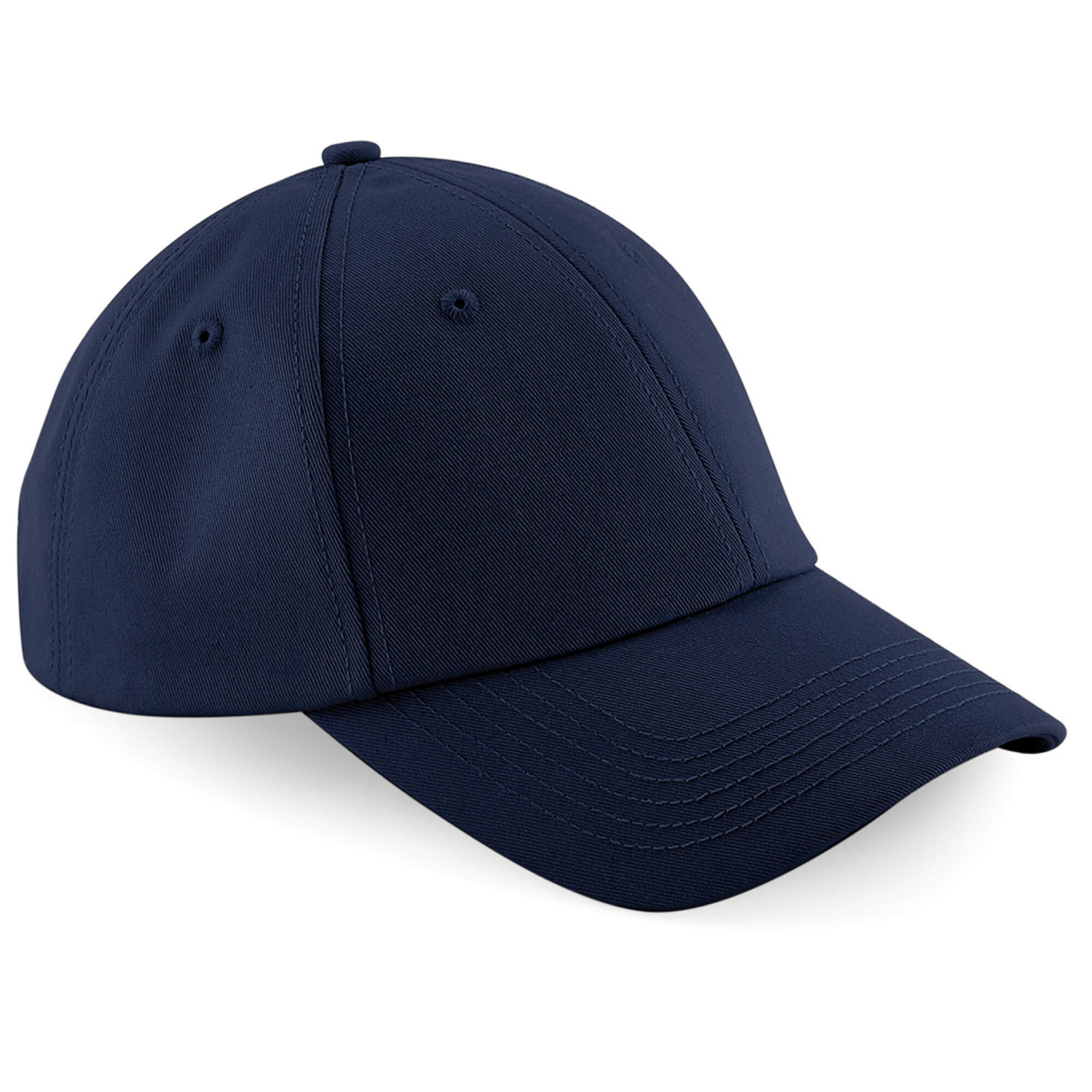 Beechfield Authentic Baseball Cap Hat 6 Panel Curved Peak Vented Buckle Adjuster - Picture 9 of 12