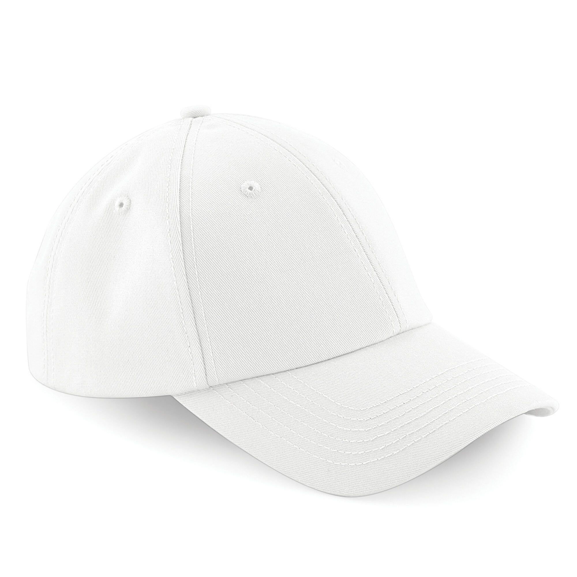 Beechfield Authentic Baseball Cap Hat 6 Panel Curved Peak Vented Buckle Adjuster - Picture 10 of 12