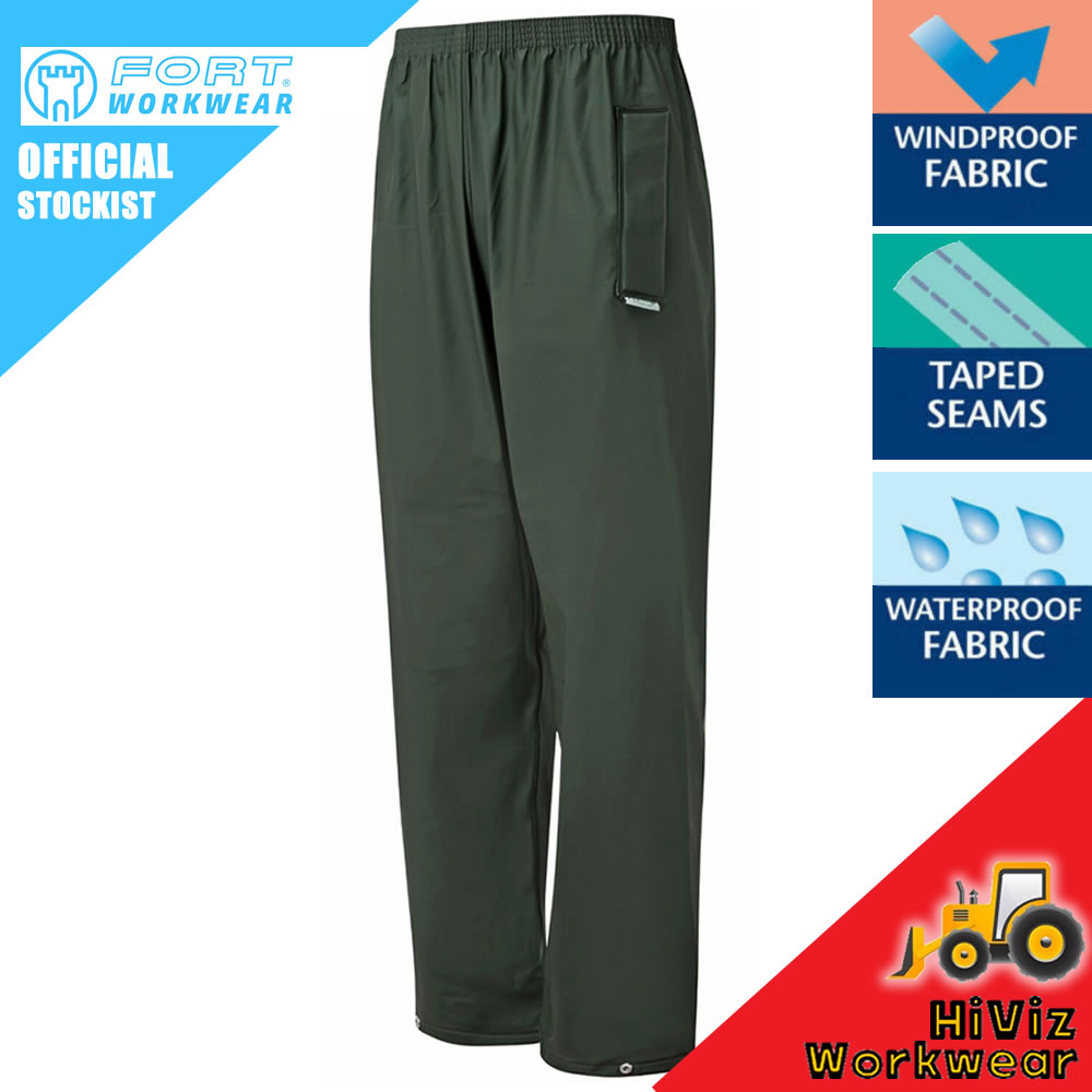 FORT Waterproof Windproof Breathable Silent Comfort Flex FORTEX Hi Vis Trousers 