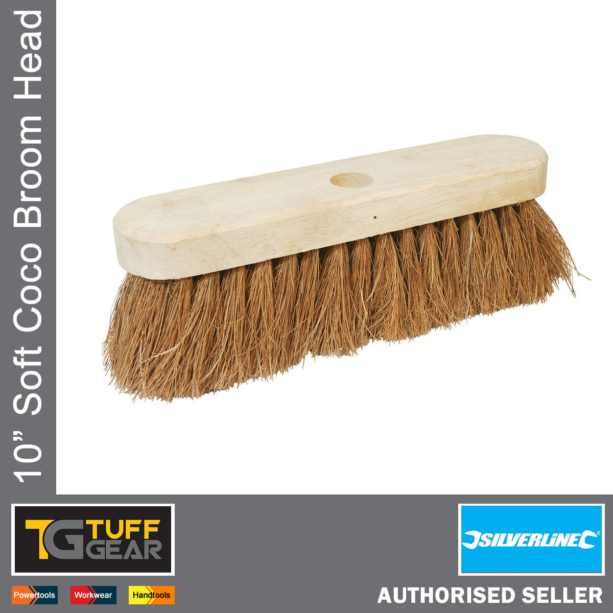 Wooden Soft Bristle Coco Brush Broom Head Floor Cleaning Sweeping 12" 18" 24" 36