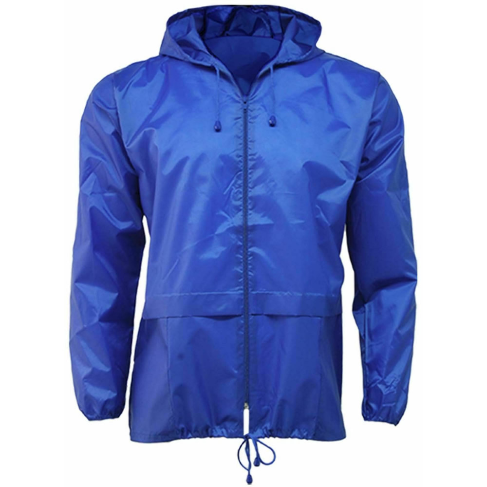 Lightweight Unisex Rain Jacket Coat Kagoul Hooded Showerproof Hood Mens ...