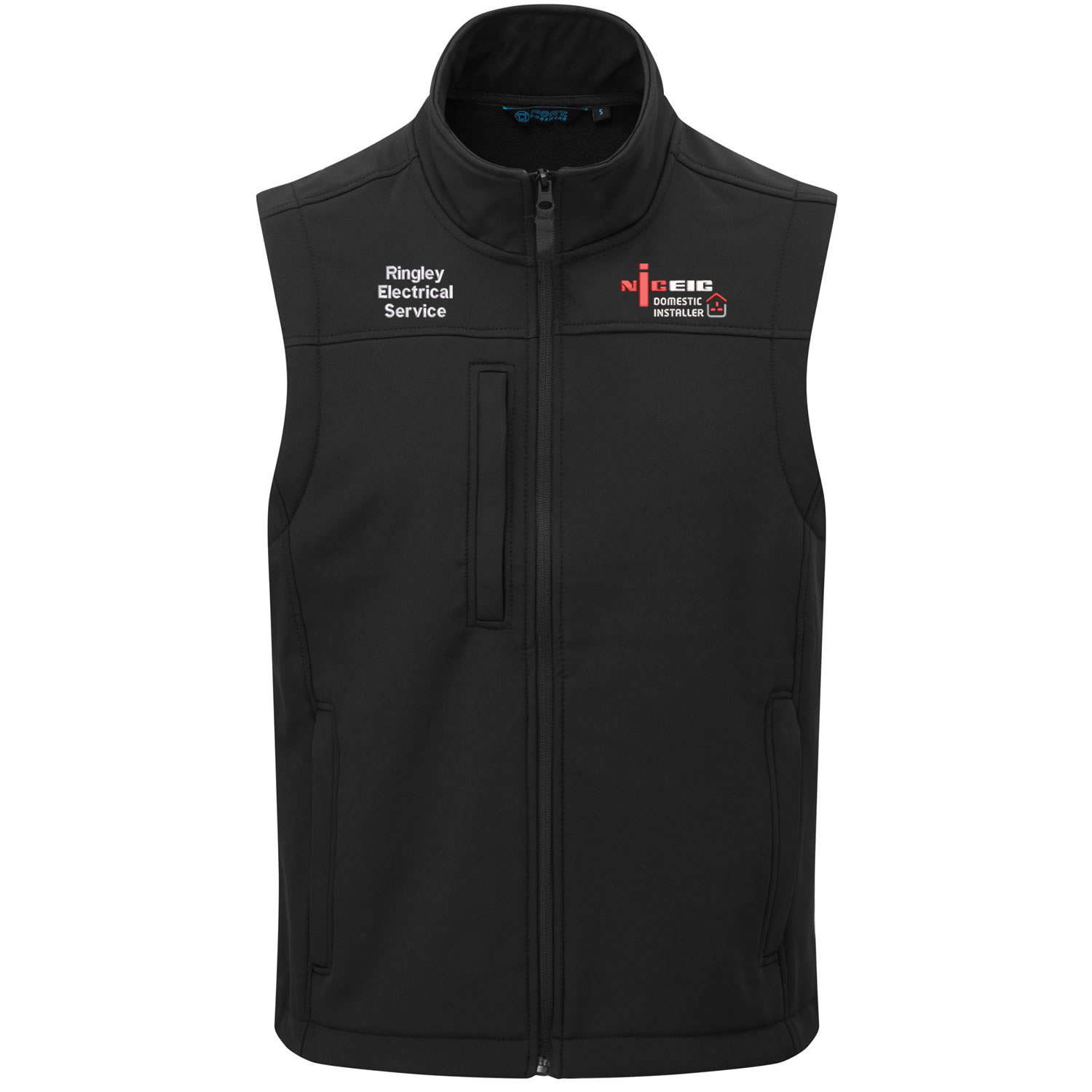 Personalised NIC EIC Domestic Inst Embroidered Softshell Bodywarmer Fleece Lined - Picture 5 of 7