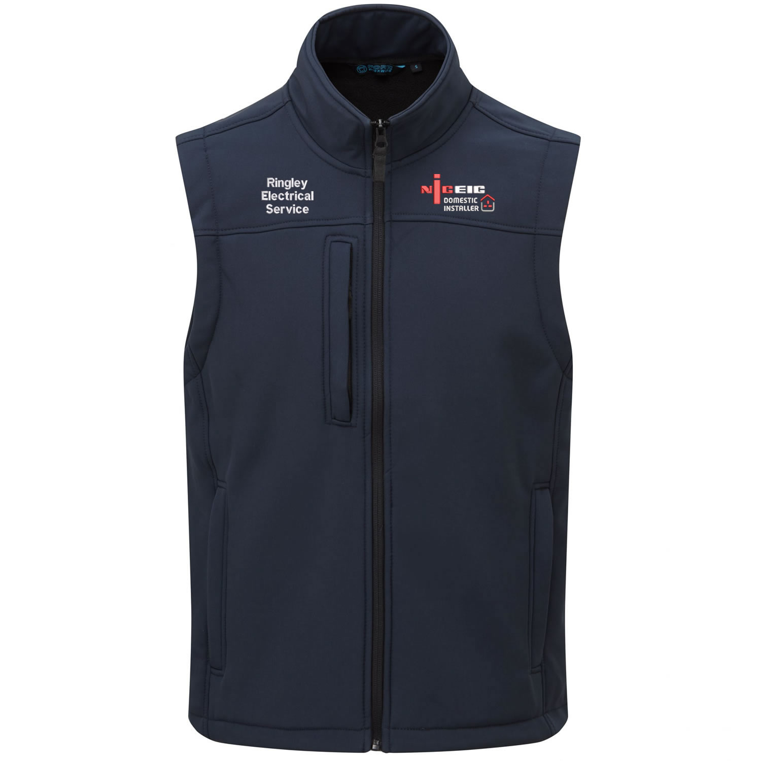 Personalised NIC EIC Domestic Inst Embroidered Softshell Bodywarmer Fleece Lined - Picture 6 of 7