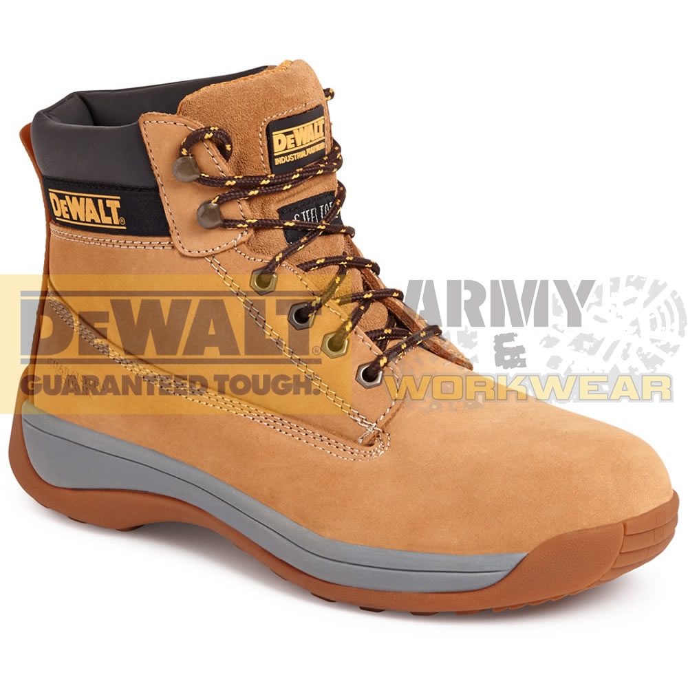 DeWalt Boots Safety Steel Toe Lace Hiker Nubuck Leather Honey |