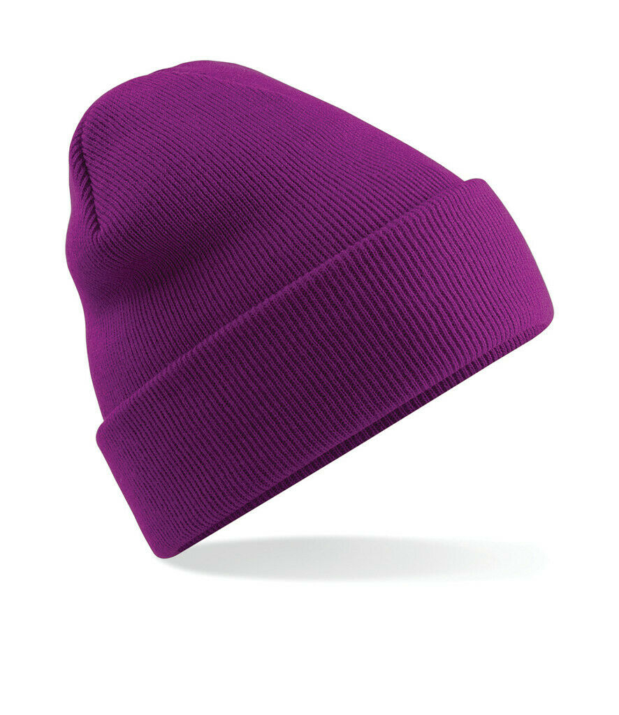 Beechfield Original Cuffed Beanie Hat Luxurious Double Layer Knit Winter Unisex - Picture 26 of 61