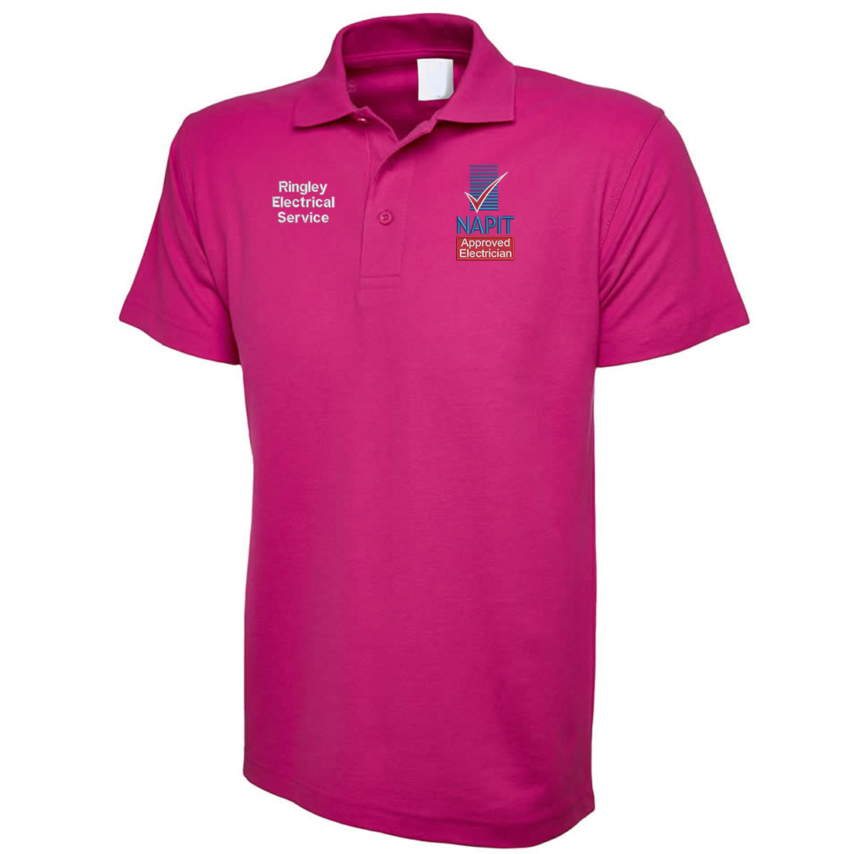 Camisa polo personalizada bordada NAPIT con nombre/texto de empresa eléctrica - Imagen 19 de 19