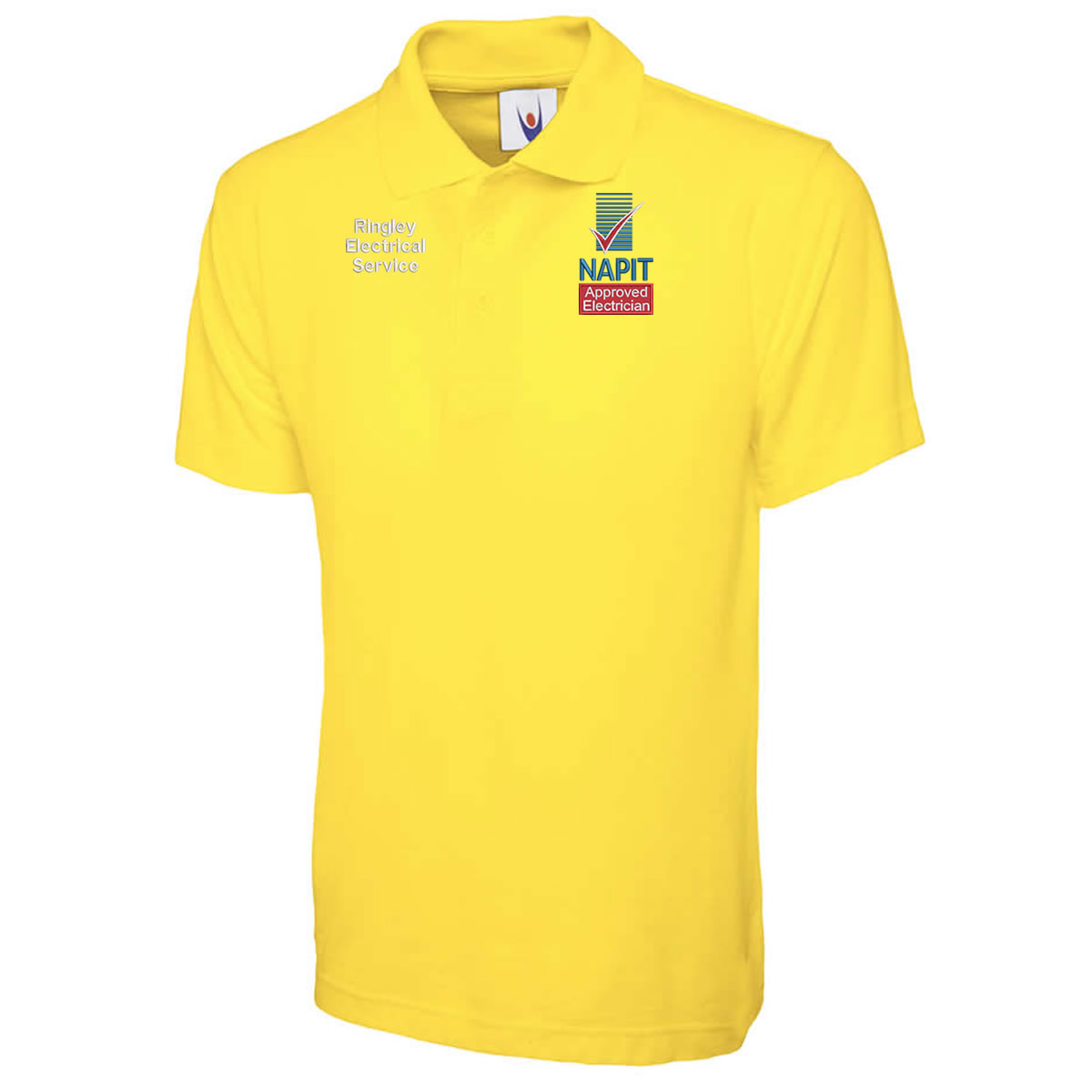 Camisa polo personalizada bordada NAPIT con nombre/texto de empresa eléctrica - Imagen 13 de 19