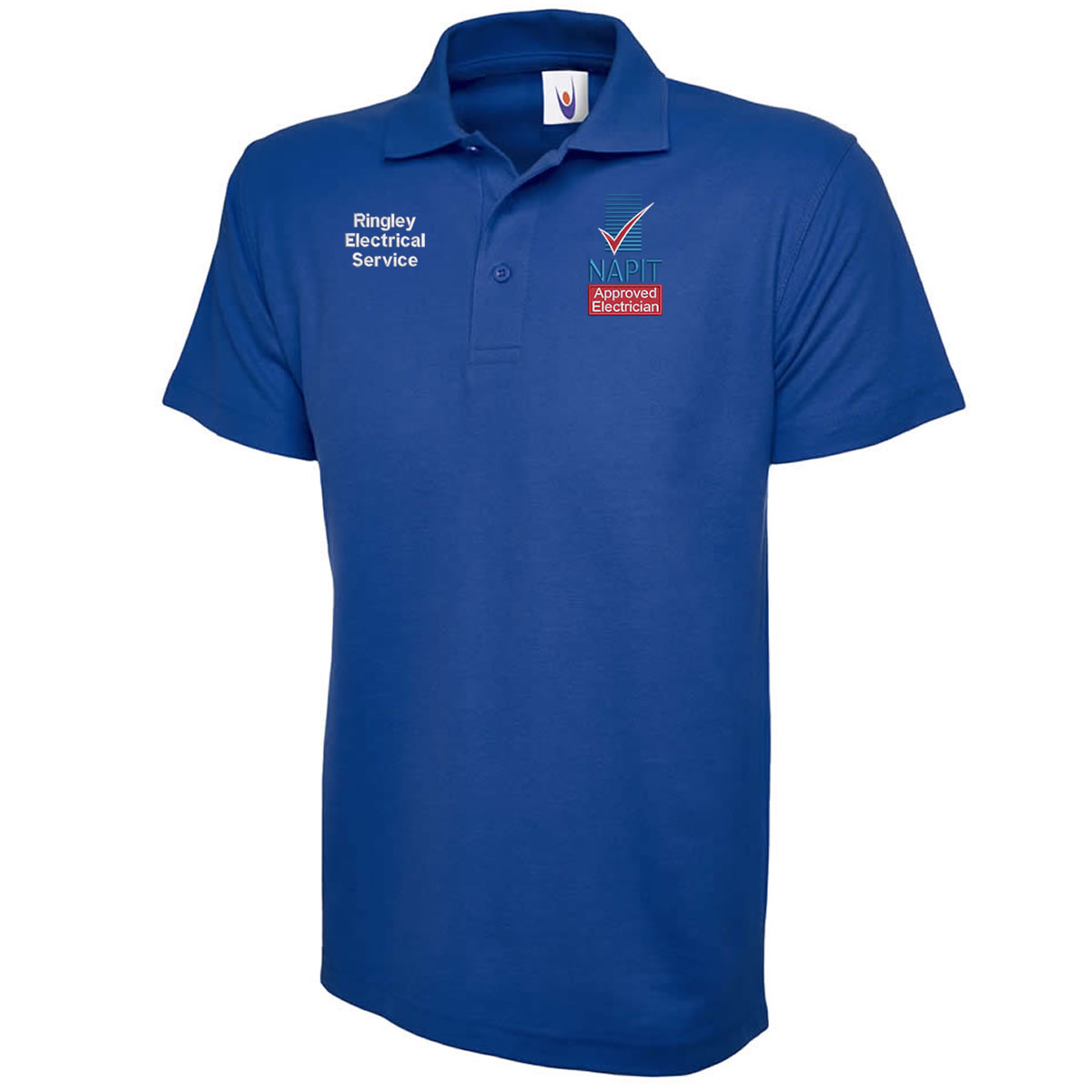 Camisa polo personalizada bordada NAPIT con nombre/texto de empresa eléctrica - Imagen 11 de 19