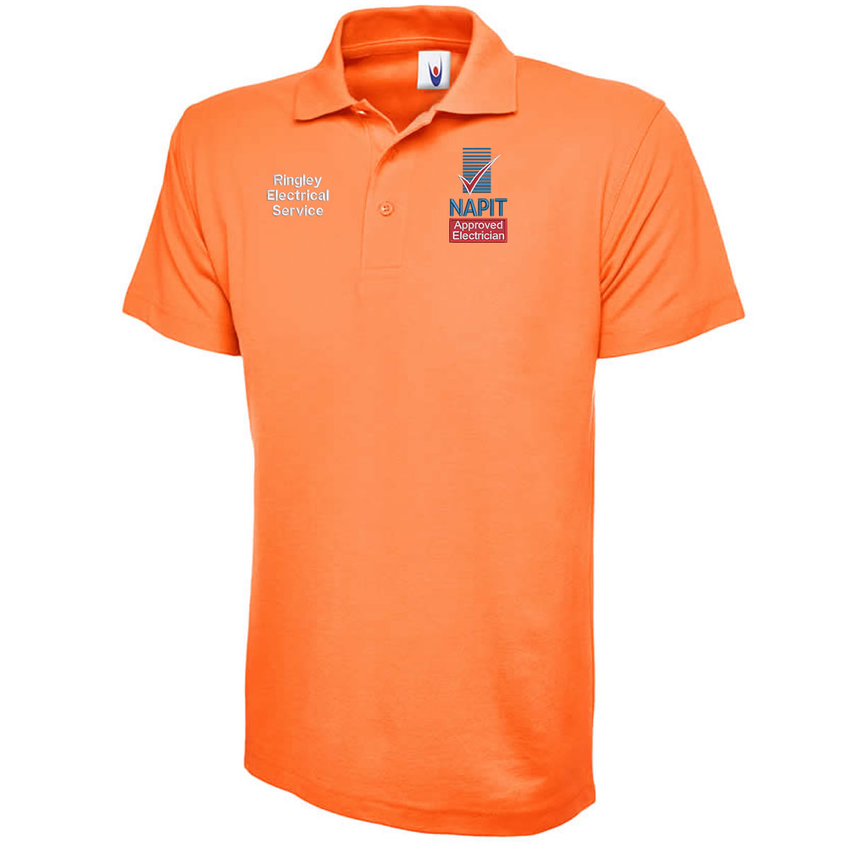Camisa polo personalizada bordada NAPIT con nombre/texto de empresa eléctrica - Imagen 15 de 19