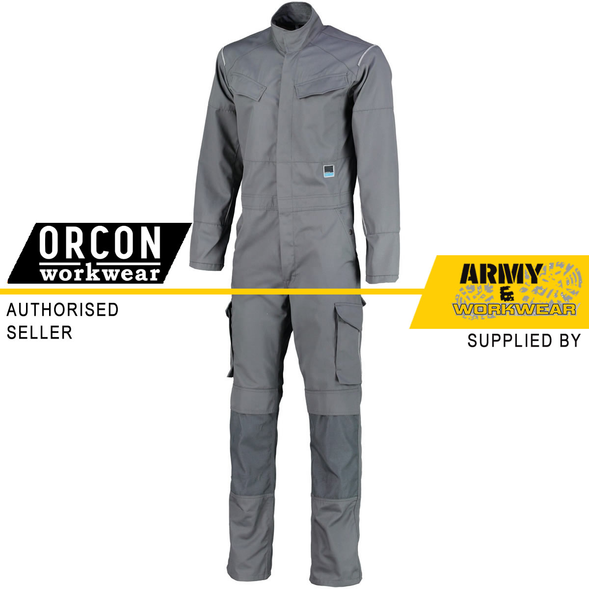Heavy Weight Coverall Boilersuits Cargo Multi & Knee Pad Pockets Elasticated - Picture 5 of 5