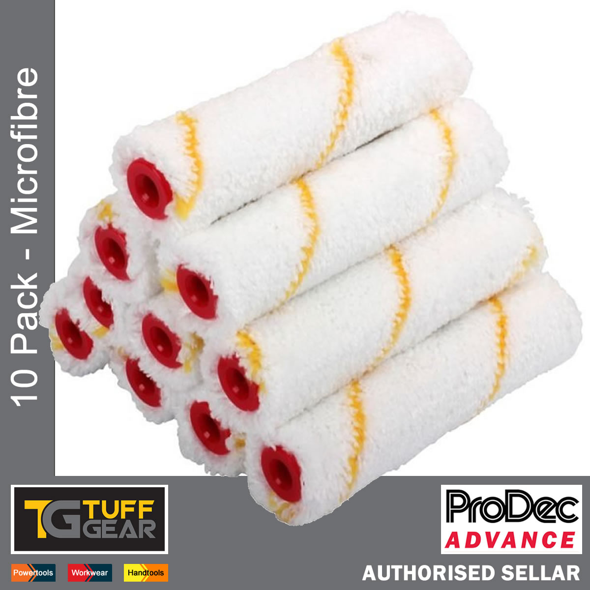 10 x Microfibre Short Pile ProDec Paint Roller Sleeve 4" Inch Gloss Emulsion
