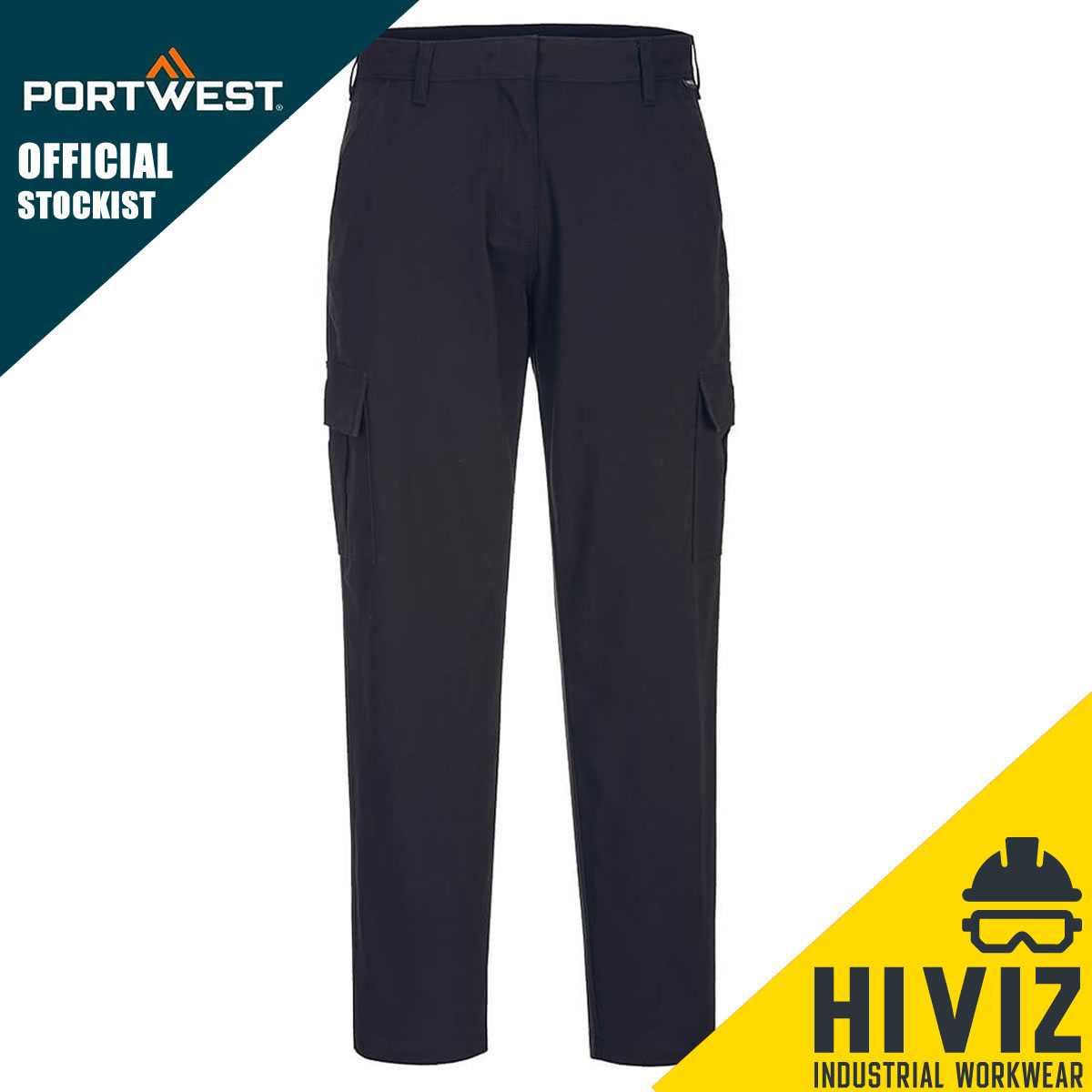 Portwest Women's Stretch Cargo Trouser Breathable Comfort Cotton Work Bottom - Picture 6 of 7