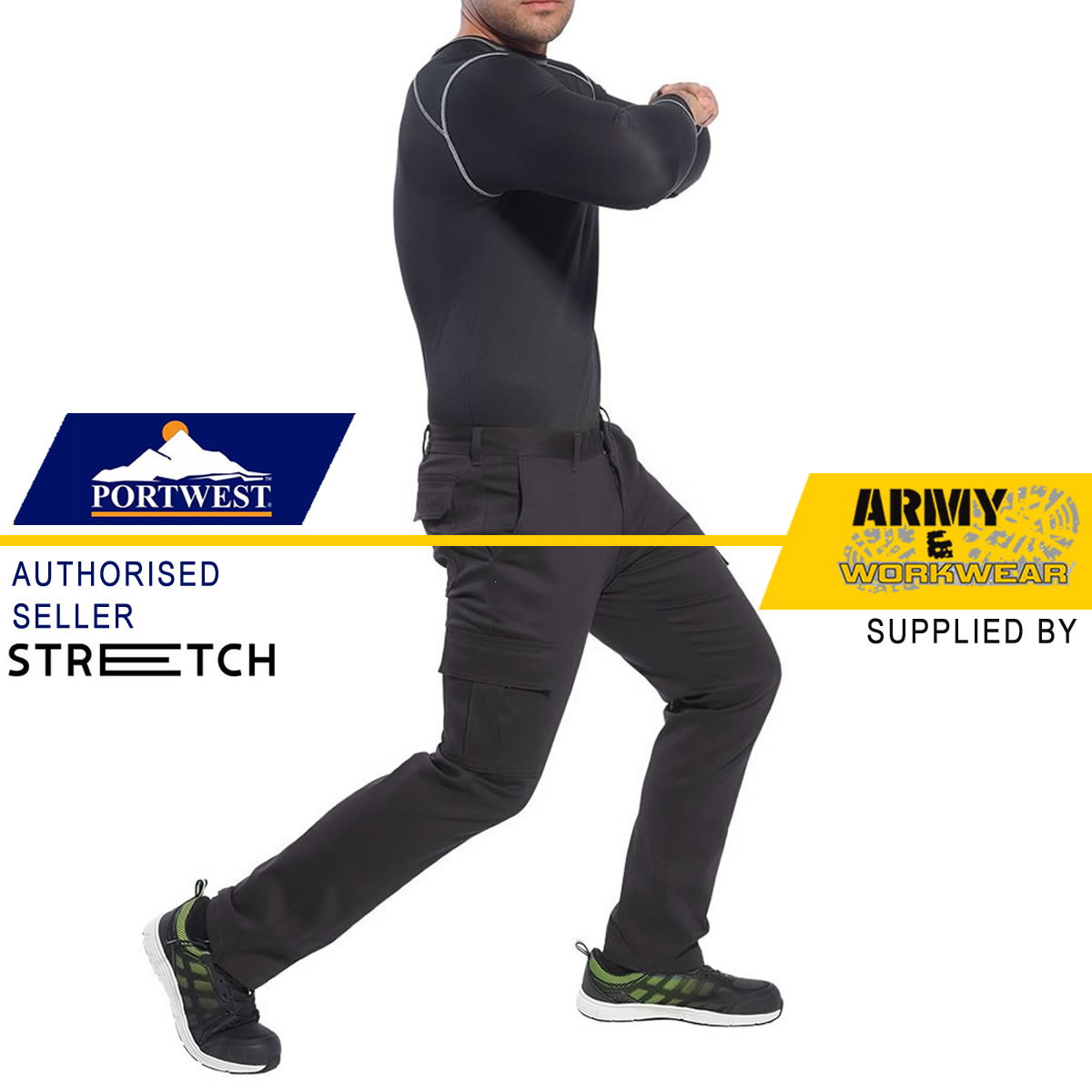 portwest slim fit work trousers
