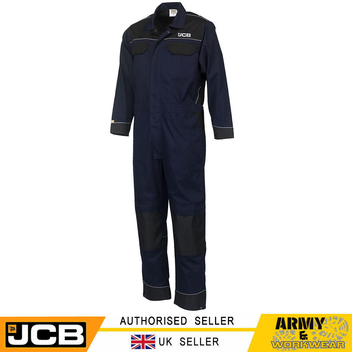 Pro Heavy Duty JCB Mens Work Overalls Coveralls Boiler Suit Boilersuit Mechanics 