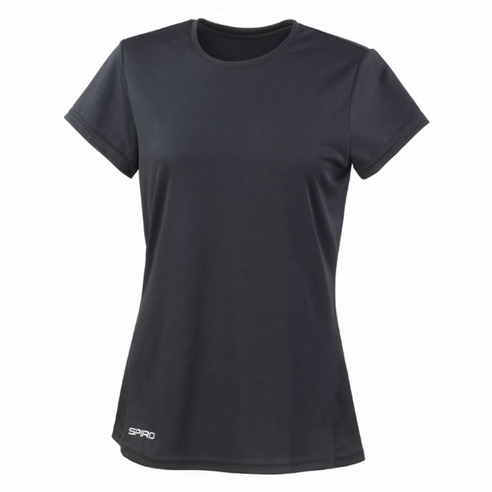 Spiro Ladies Quick Dry Short Sleeve T-Shirt Tee Sports Running Wicking Wick Top - Picture 5 of 7