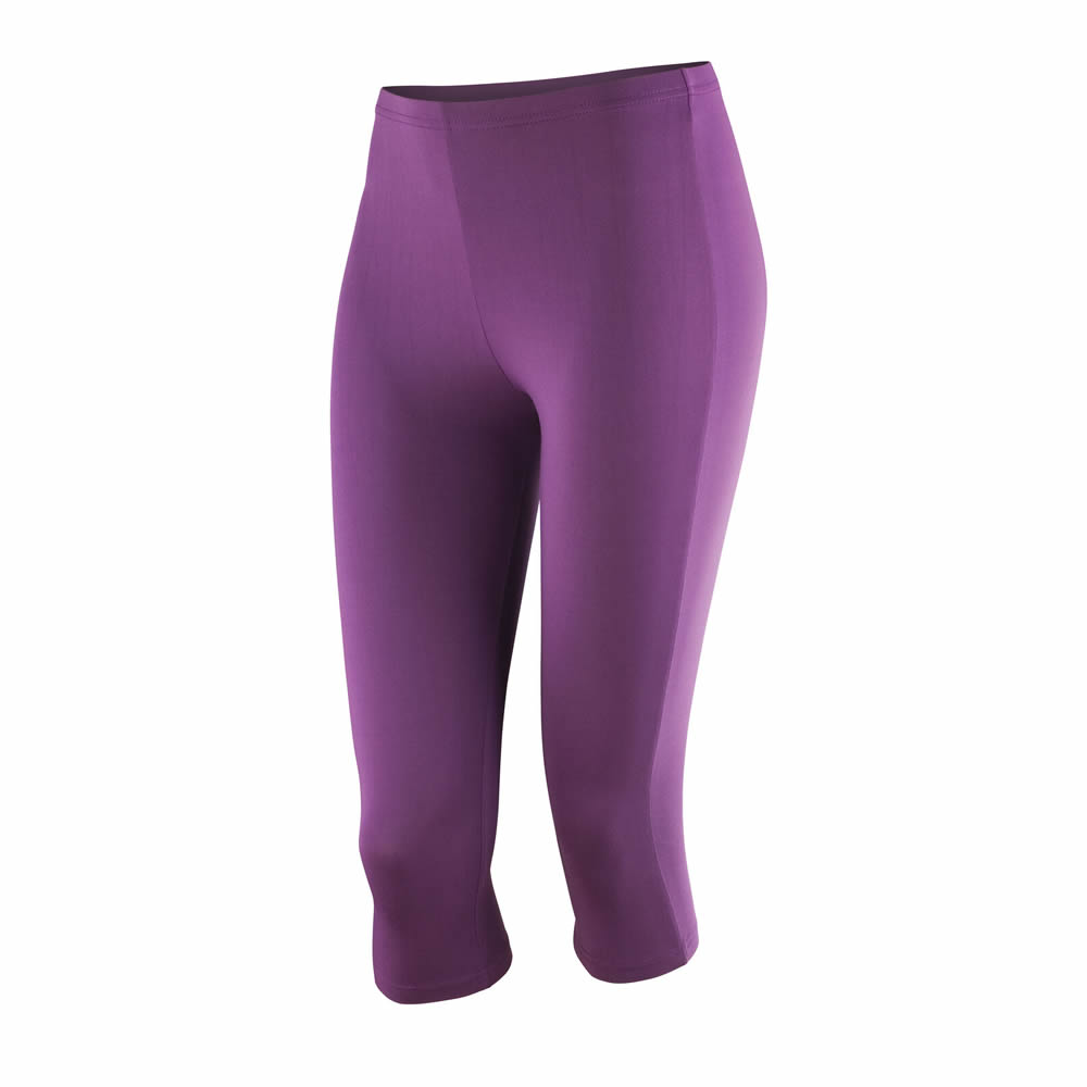 Spiro Impact Softex Capri Pants Yoga Gym Leggings Running Sports 3/4 Hot Pants - Picture 2 of 3
