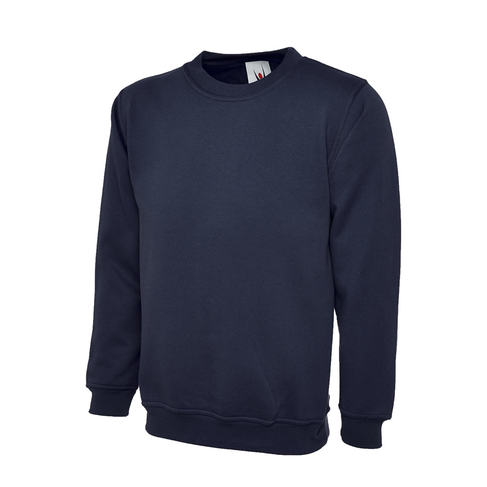 Plain Kids Boys Girls Childrens School Sweatshirt Jumper Top Fleece Plain Full - Picture 9 of 14