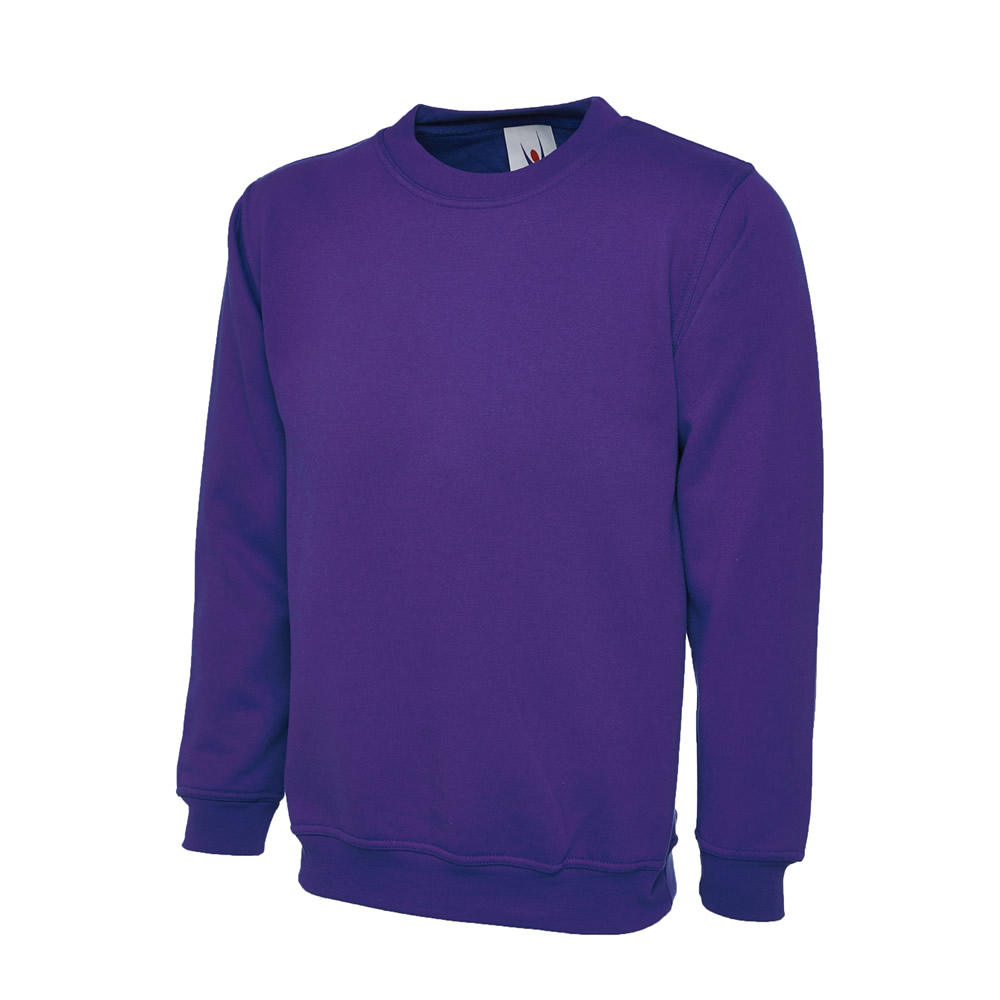Plain Kids Boys Girls Childrens School Sweatshirt Jumper Top Fleece Plain Full - Picture 12 of 14
