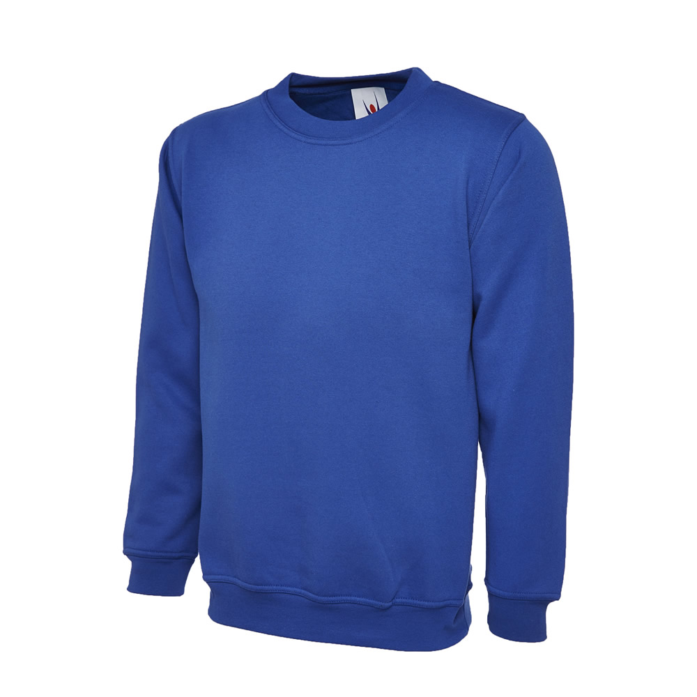 Plain Kids Boys Girls Childrens School Sweatshirt Jumper Top Fleece Plain Full - Picture 8 of 14